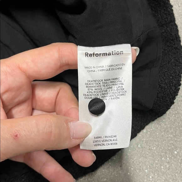 Reformation Citron Black Mini Dress Size Womens 12 NWOT - Picture 13 of 14